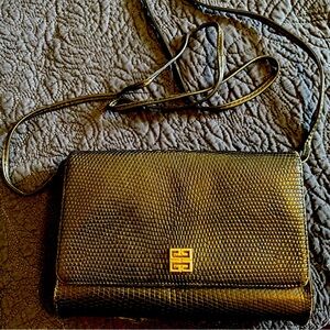 Givenchy Paris Genuine Lizard Black Crossbody Bag - Damaged